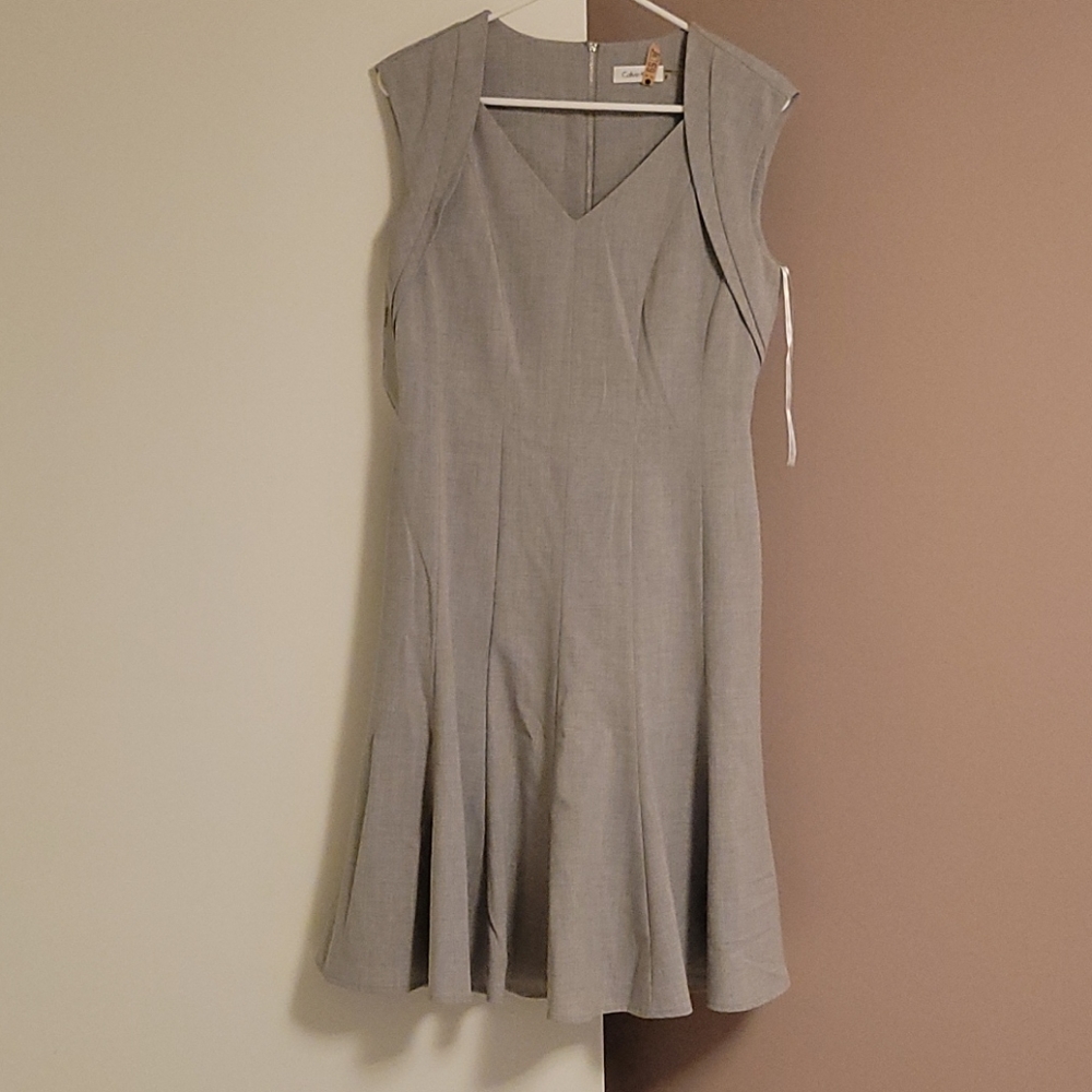 Mid Length gray Calvin Klein dress